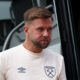 SUNDERLAND, ENGLAND - AUGUST 16: Niclas Fullkrug of West Ham United arrives at the stadium prior to the Premier League match between Sunderland and West Ham United at Stadium of Light on August 16, 2025 in Sunderland, England. (Photo by Ian MacNicol/Getty Images)