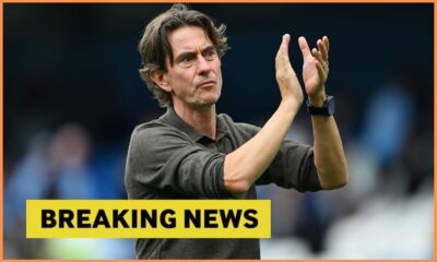 Thomas Frank applauding the fans