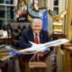 Trump shows off design for ‘America First 250’ plane in flurry of morning social media posts