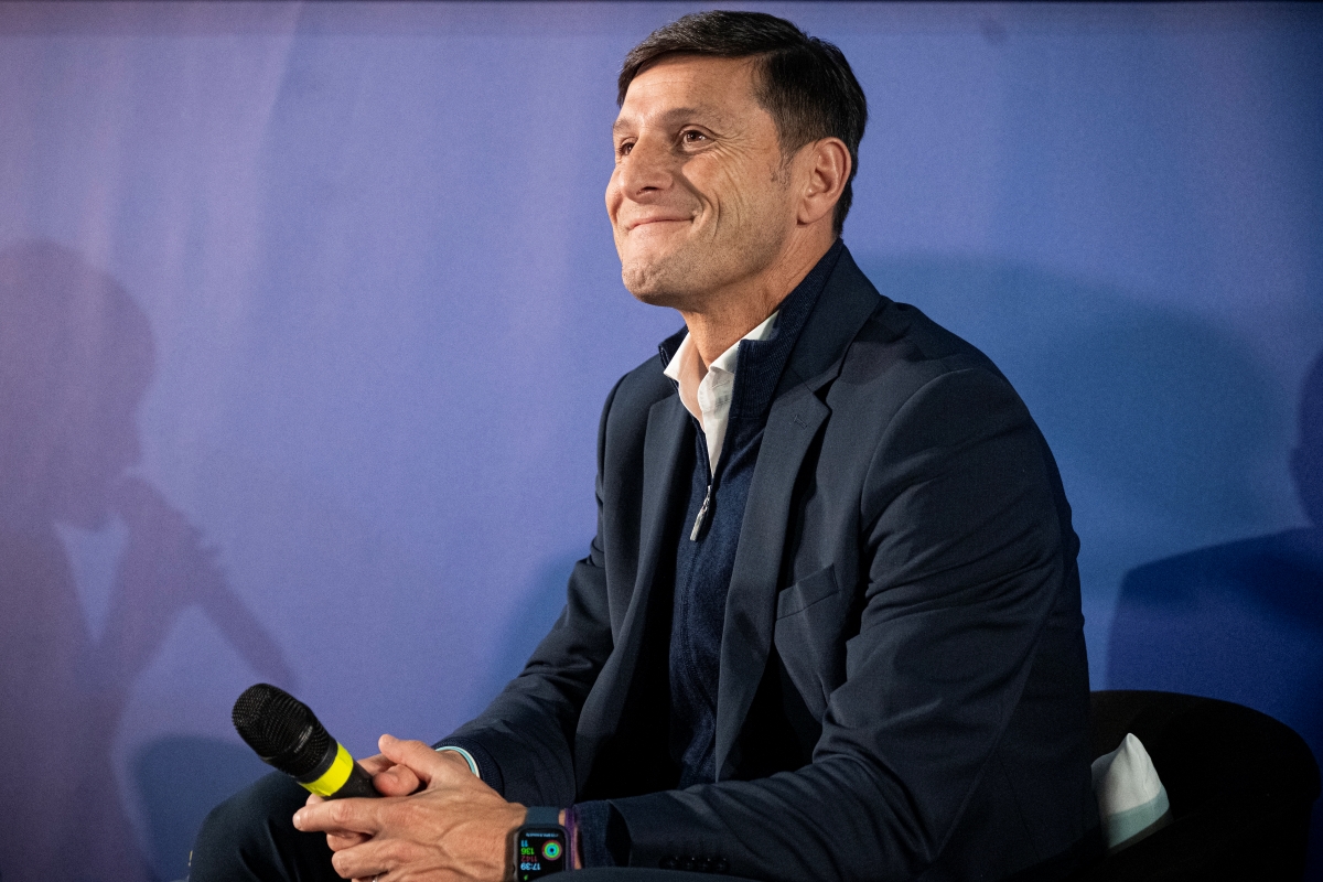 TURIN, ITALY - NOVEMBER 15: Inter vice president Javier Zanetti attends a meeting at Casa Tennis during the Nitto ATP Finals 2023 on November 15, 2023 in Turin, Italy. (Photo by Giorgio Perottino/Getty Images for Citta Di Torino) (Club World Cup quotes)