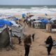 Winter rain floods Gaza camps as Netanyahu heads for US meeting