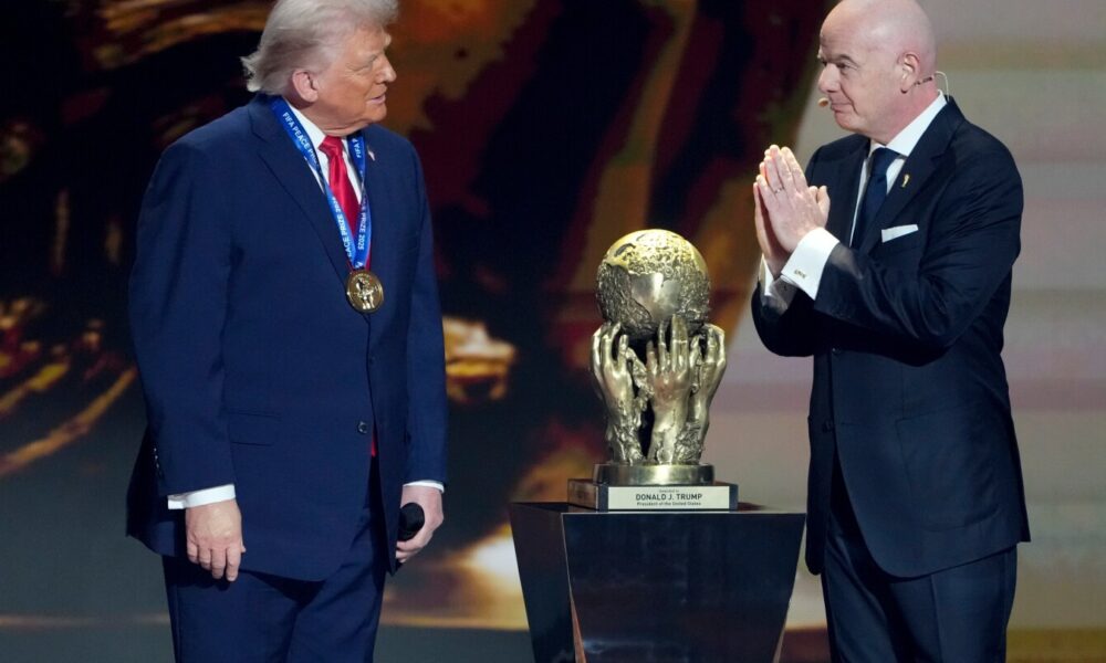 FIFA gives its new peace prize to Trump