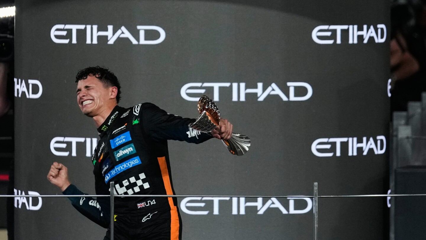McLaren driver Lando Norris clinches his first F1 title at season-ending Abu Dhabi Grand Prix