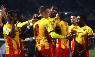 LECCE, ITALY - DECEMBER 12: Nikola Stulic of US Lecce celebrates after scoring his team