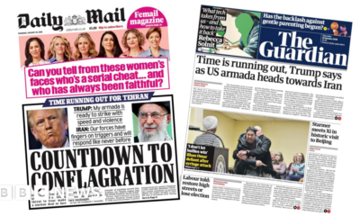 The Papers:  'Countdown to conflagration' and 'Restore high streets or lose election'