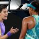 Sorana Cirstea argues with Naomi Osaka