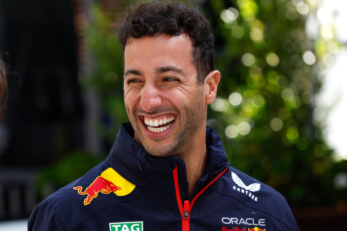 Daniel Ricciardo wearing a Red Bull jacket