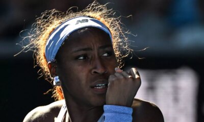 Coco Gauff playing a tennis match