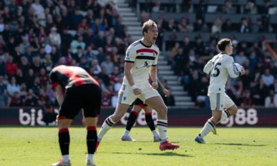 Rasmus Hojlund of Manchester United celebrates