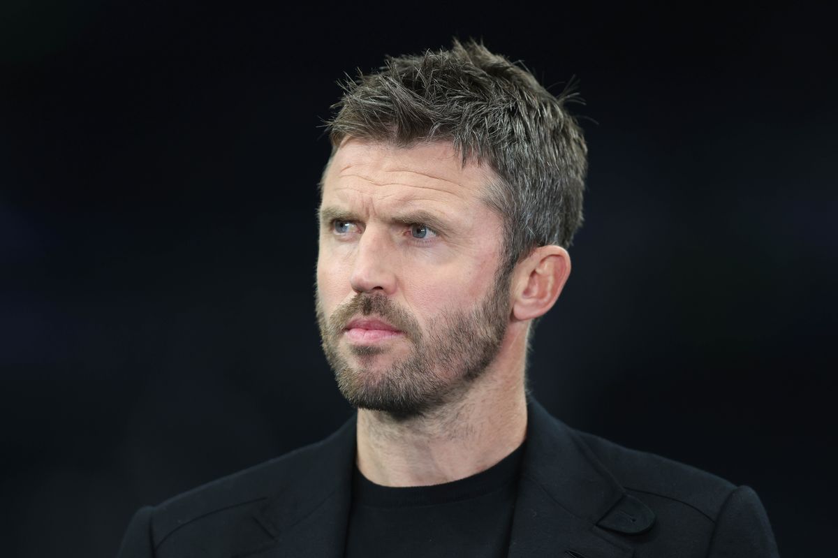 LONDON, ENGLAND - SEPTEMBER 16: Michael Carrick TV presenter during the UEFA Champions League 2025/26 League Phase MD1 match between Tottenham Hotspur and Villarreal CF at Tottenham Hotspur Stadium on September 16, 2025 in London, England. (Photo by Crystal Pix/MB Media/Getty Images)