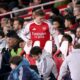 LONDON, ENGLAND - JANUARY 25: Martin Odegaard of Arsenal takes a seat in the dugout after being substituted off during the Premier League match between Arsenal and Manchester United at Emirates Stadium on January 25, 2026 in London, England. (Photo by Alex Pantling/Getty Images)