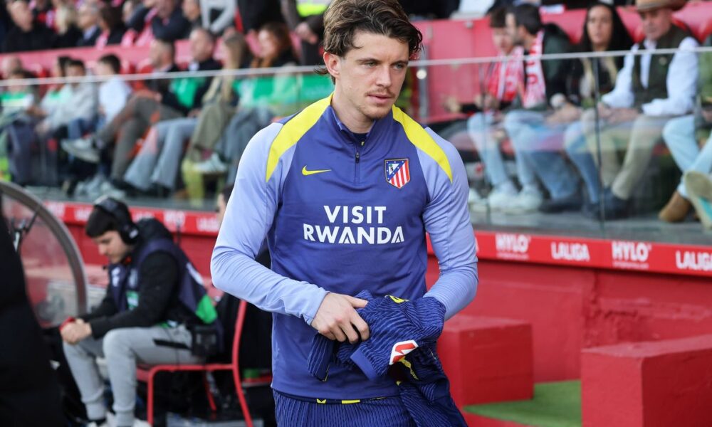 Conor Gallagher heads towards the bench during the match between Girona FC and Club Atletico de Madrid, corresponding to week 17 of LaLiga EA Sports, played at the Montilivi Stadium in Girona, Spain, on December 21, 2025. (Photo by Joan Valls/Urbanandsport/NurPhoto via Getty Images)