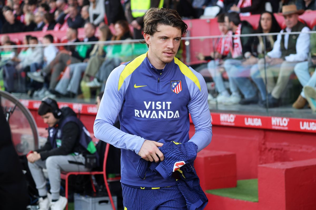 Conor Gallagher heads towards the bench during the match between Girona FC and Club Atletico de Madrid, corresponding to week 17 of LaLiga EA Sports, played at the Montilivi Stadium in Girona, Spain, on December 21, 2025. (Photo by Joan Valls/Urbanandsport/NurPhoto via Getty Images)