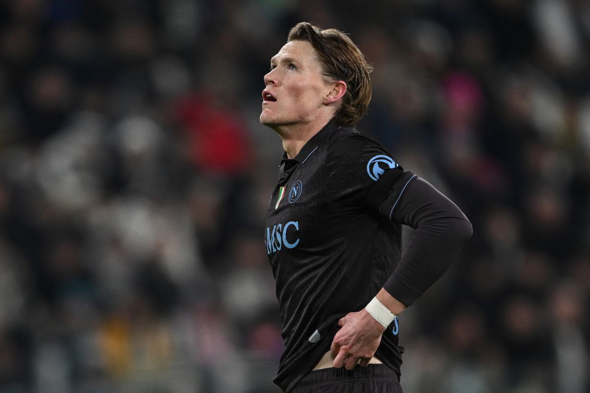 Scott McTominay of Napoli disappointment during the Serie A match between Juventus FC and SSC Napoli at  on January 25, 2026 in Turin, Italy.