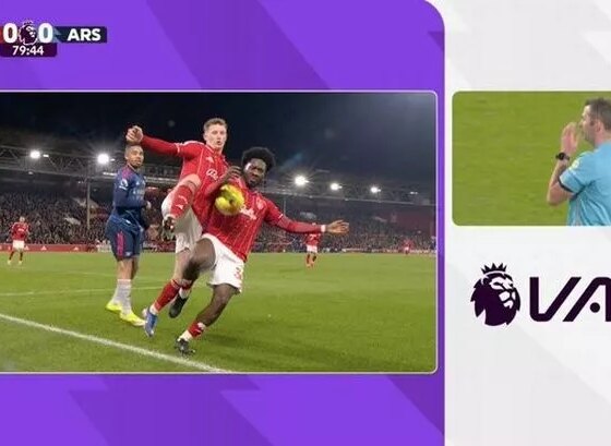 Arsenal's handball VAR explanation against Nottingham Forest.