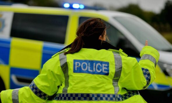 Crash with overturned vehicle closes part of major road