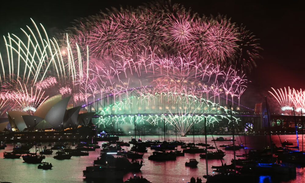 New Year's Day celebrations in Sydney. Australian stocks saw their biggest annual gains in four years.