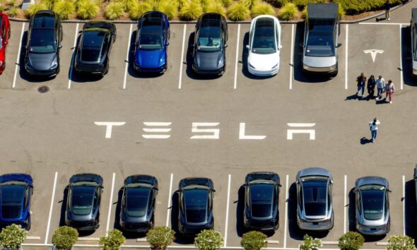 Tesla Falls Behind China’s BYD as Vehicle Sales Drop for Second Year