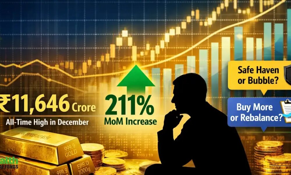 Gold ETF inflows hit all-time high of Rs 11,646 crore in December, up 211% MoM. What should investors do now?