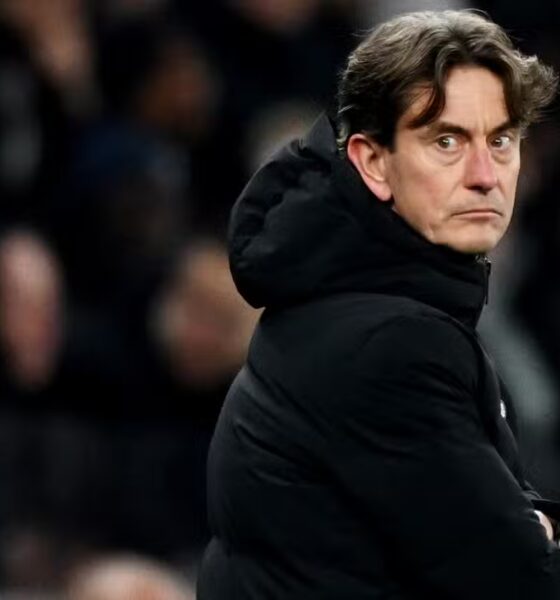 Tottenham Hotspur manager Thomas Frank reacts-1