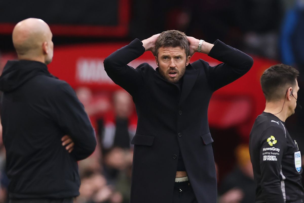 Man Utd interim boss Michael Carrick reacts
