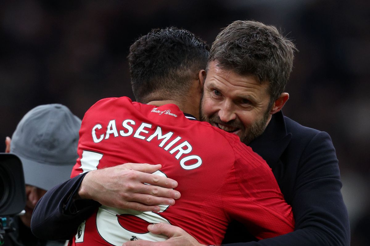 Michael Carrick, Manager of Manchester United and Casemiro