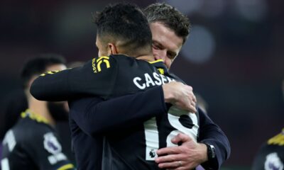 Michael Carrick embraces Casemiro