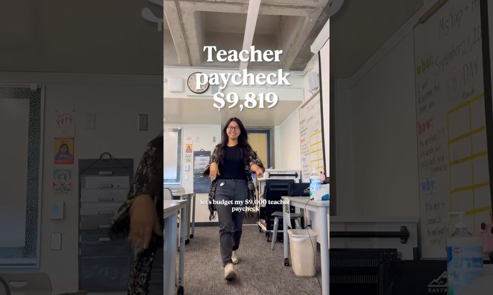$9,819 teacher paycheck breakdown #finance #invest #retirement