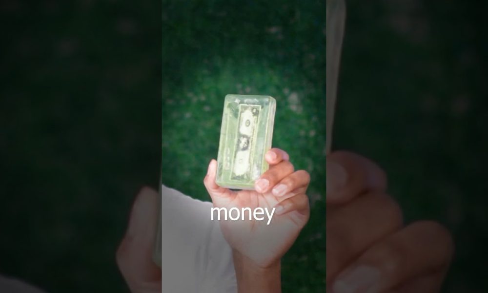 this soap has money in it.