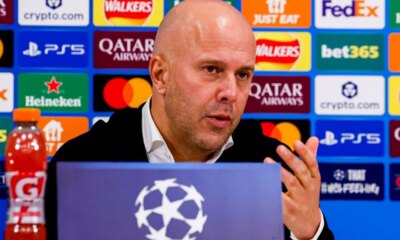 Arne Slot during a press conference