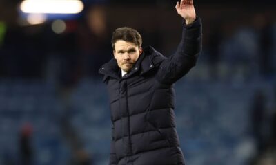 Rangers manager Danny Röhl is seen at full time during the William Hill Premiership match between Rangers and Aberdeen