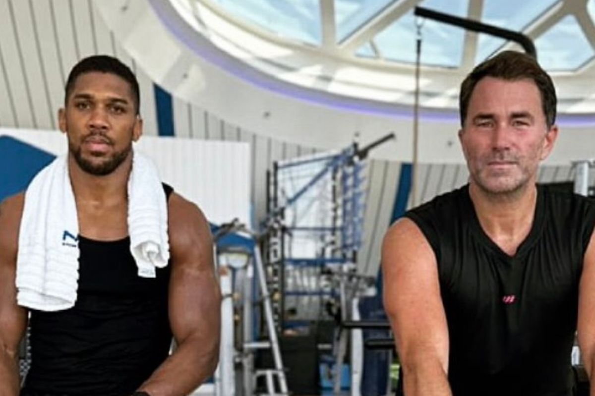 Anthony Joshua and Eddie Hearn