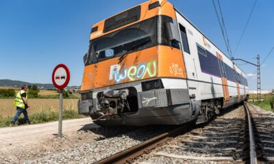 Another train derailment in Spain kills driver & leaves 40 injured after wall collapses onto track as passengers trapped