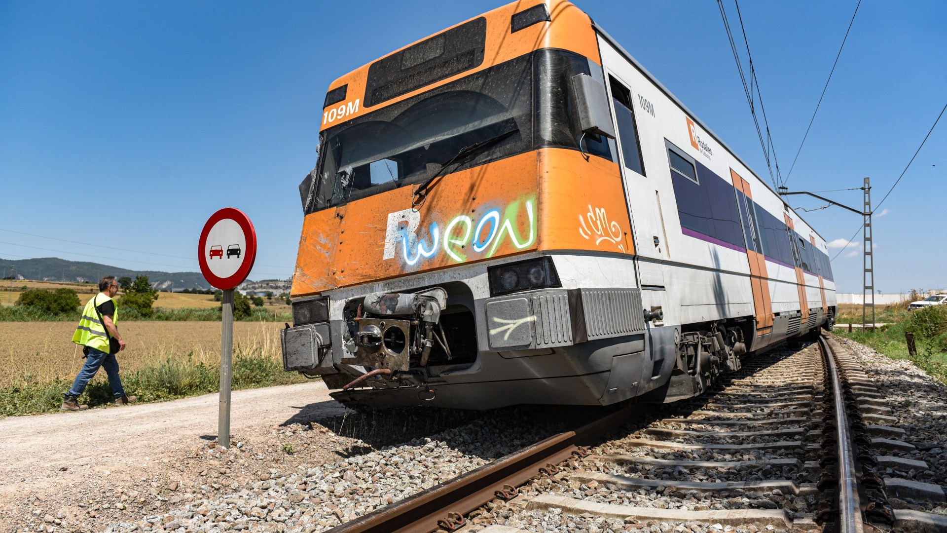 Another train derailment in Spain kills driver & leaves 40 injured after wall collapses onto track as passengers trapped