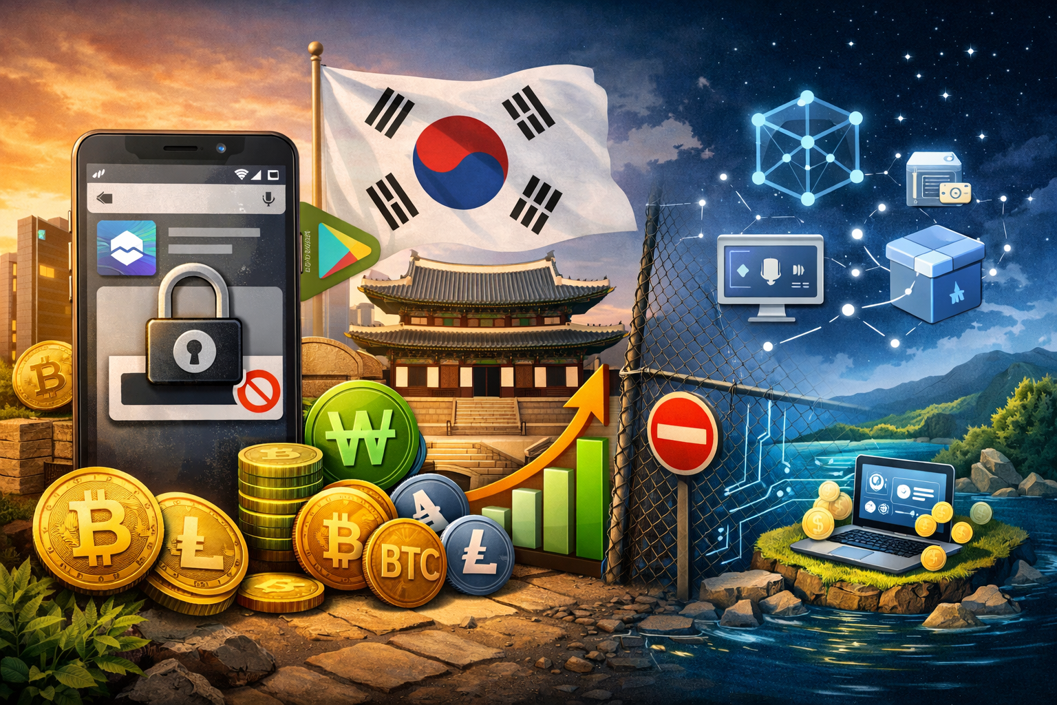 South Korea limits foreign crypto exchange access as Google Play enforces licensing