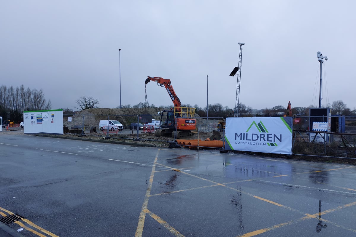 Progress as work underway at site of new Aldi, KFC and Costa in Waterlooville