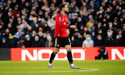 Matheus Cunha reacts to Leeds 1 Man Utd 1 on 4 January 2026