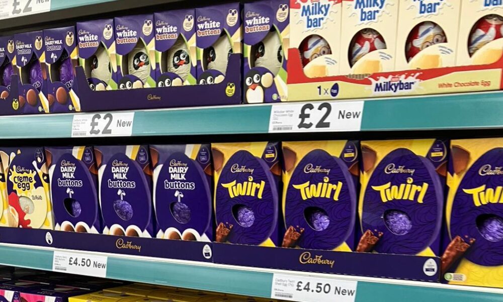 Tesco store stocks Easter eggs while Christmas still up