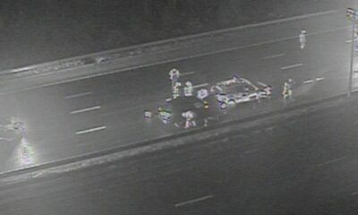 Recap as M60 clockwise blocked near Prestwich due to crash