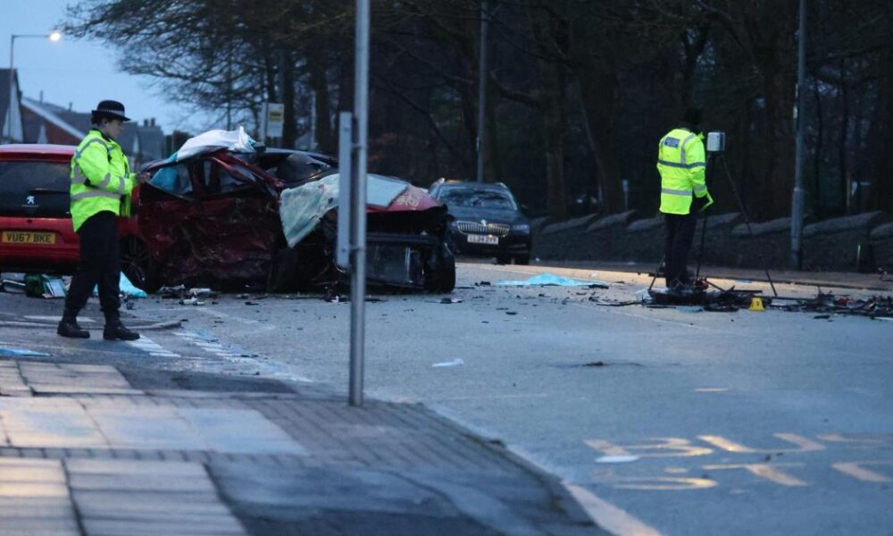 Wigan Road Bolton crash leaves two in hospital with serious injuries