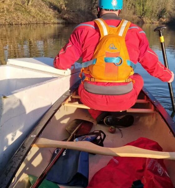 Canoeists fish fly-tipped fridge freezer from River Wear