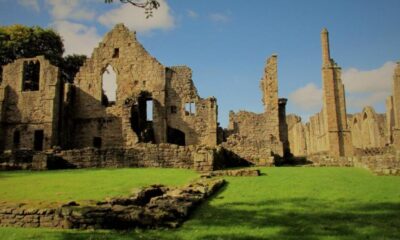 Historical walk through riverside ruins of Finchdale Priory