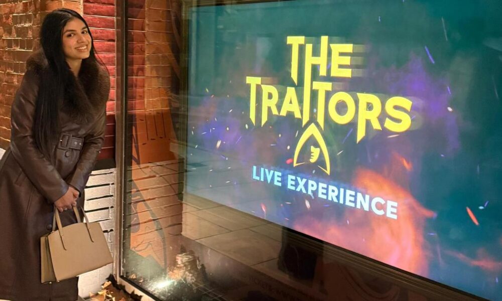 Inside the Traitors live experience, round table, cloaks and shields
