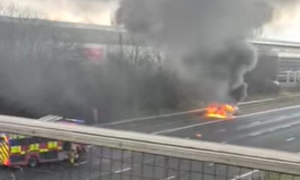 RECAP: Traffic held on M6 as emergency services tackle vehicle fire
