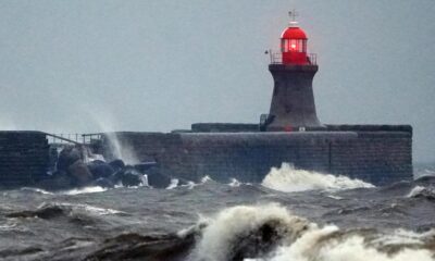 Storm Ingrid - Sea wall at South Shields destroyed by waves