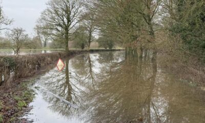 North Yorkshire river burst its banks following heavy rainfall
