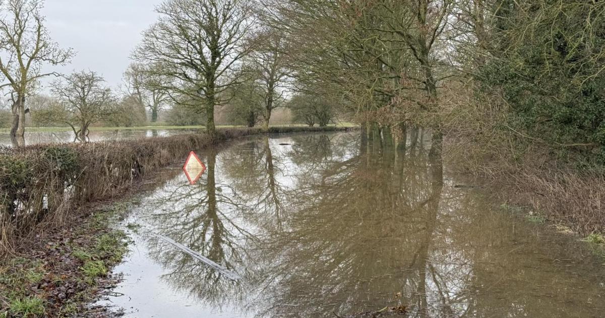 North Yorkshire river burst its banks following heavy rainfall