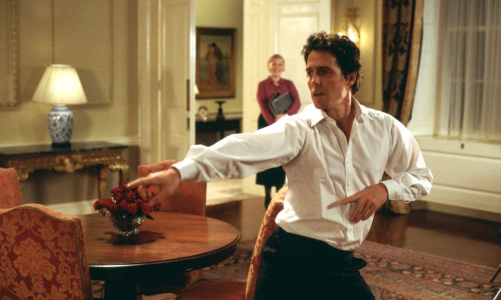 Hugh Grant plays the British prime minister who falls in love with his assistant, played by Martine McCutcheon.