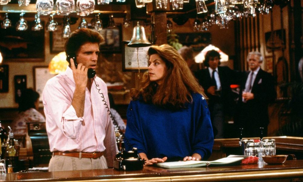 Ted Danson and Kirstie Alley in 'Cheers.'