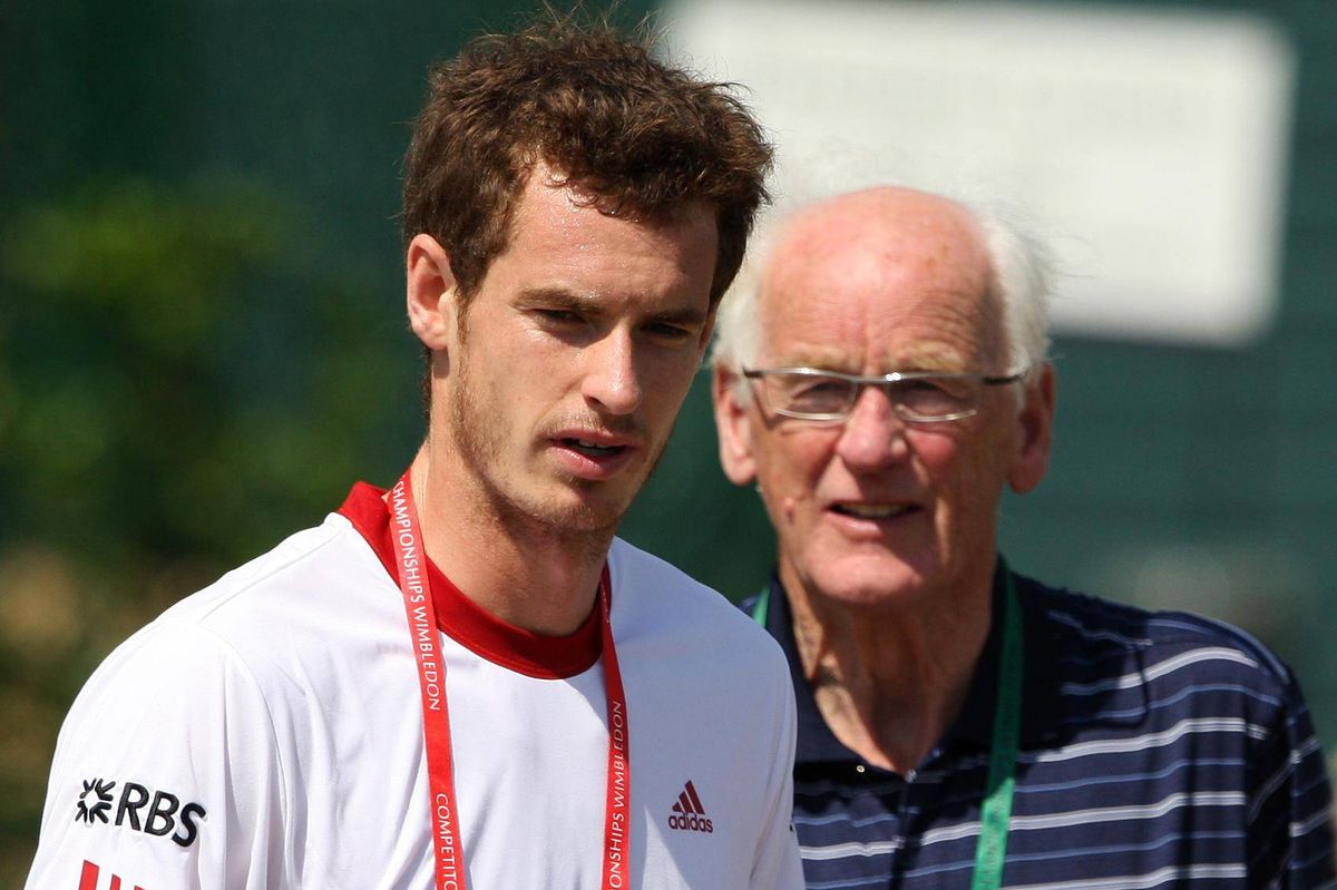 Andy Murray with his grandfather Roy Erskine in 2010